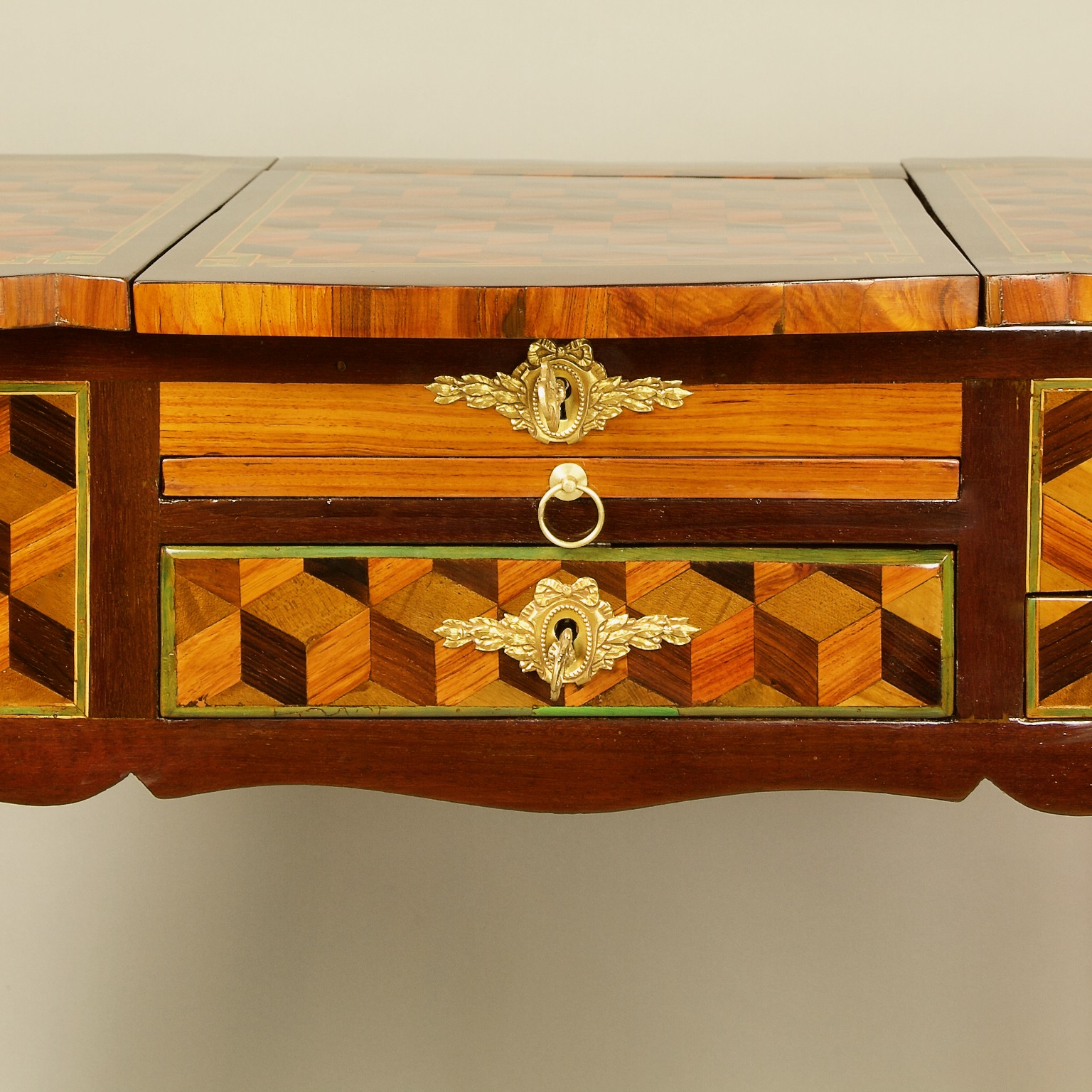 18th Century French Marquetry Louis XV Dressing Table or So-Called